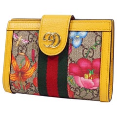 GUCCI Flora Ophidia porte passeport unisexe 598914 jaune