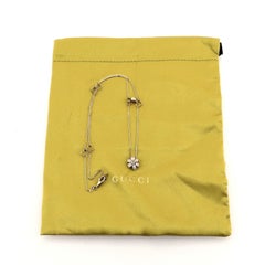 Gucci Flora Pendant Necklace 18 Karat Yellow Gold with Diamonds and Moonstone