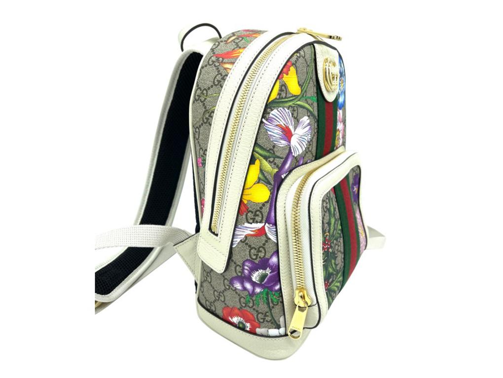 Such an elegant Gucci Flora Print Backpack for sale finished off with Gucci stripes. A new item purchased and stored – never used.

BRAND	
Gucci

ACCESSORIES	
Dust cover, Tag

COLOUR	
multi

CONDITION	
As New

FEATURES	
'GG' hardware, an open