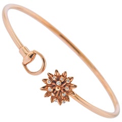 Gucci Flora Rose Gold Flower Diamond Cuff Bracelet
