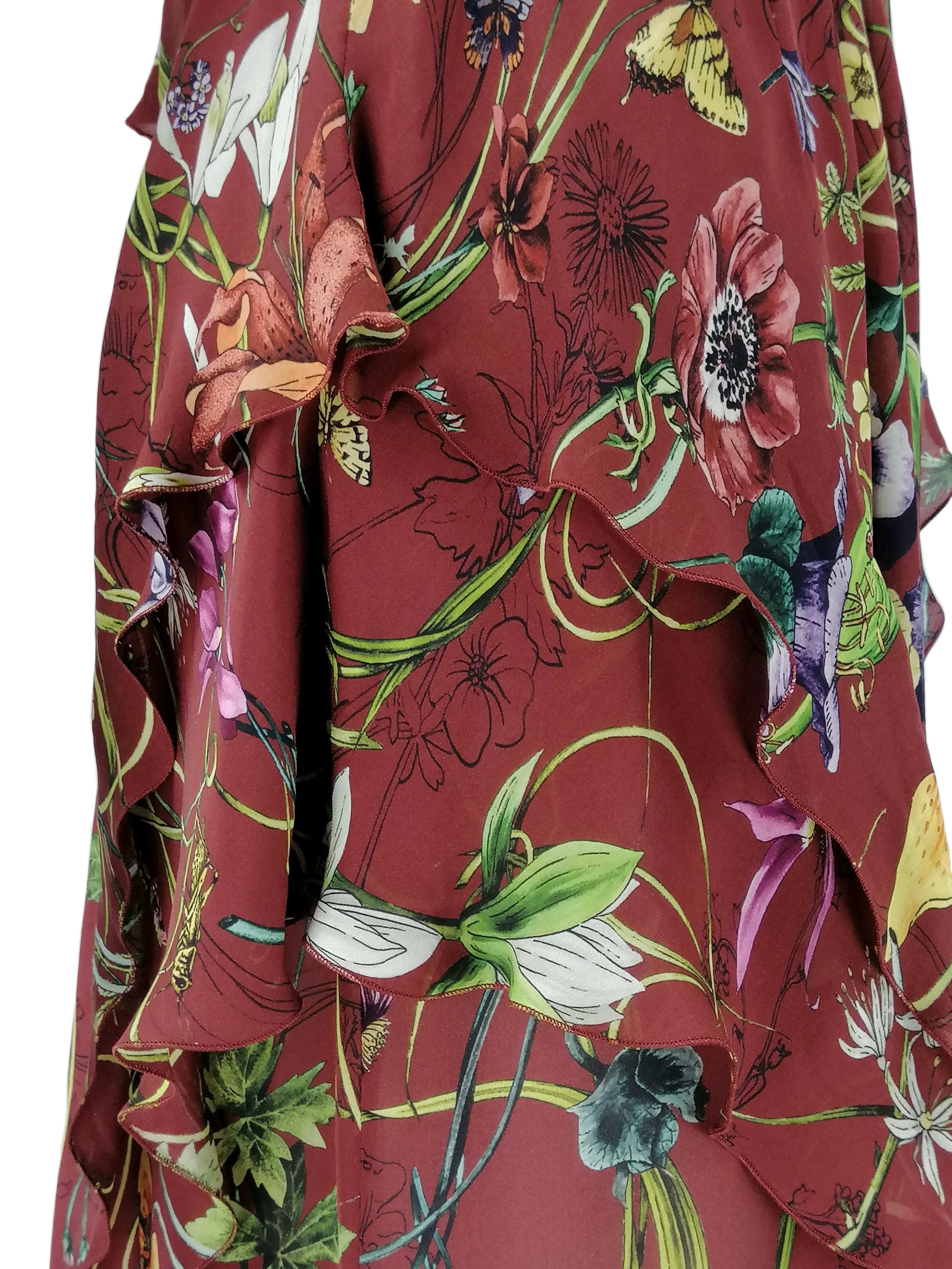 Vestido largo de seda GUCCI Flora Resort 2013 en venta 5
