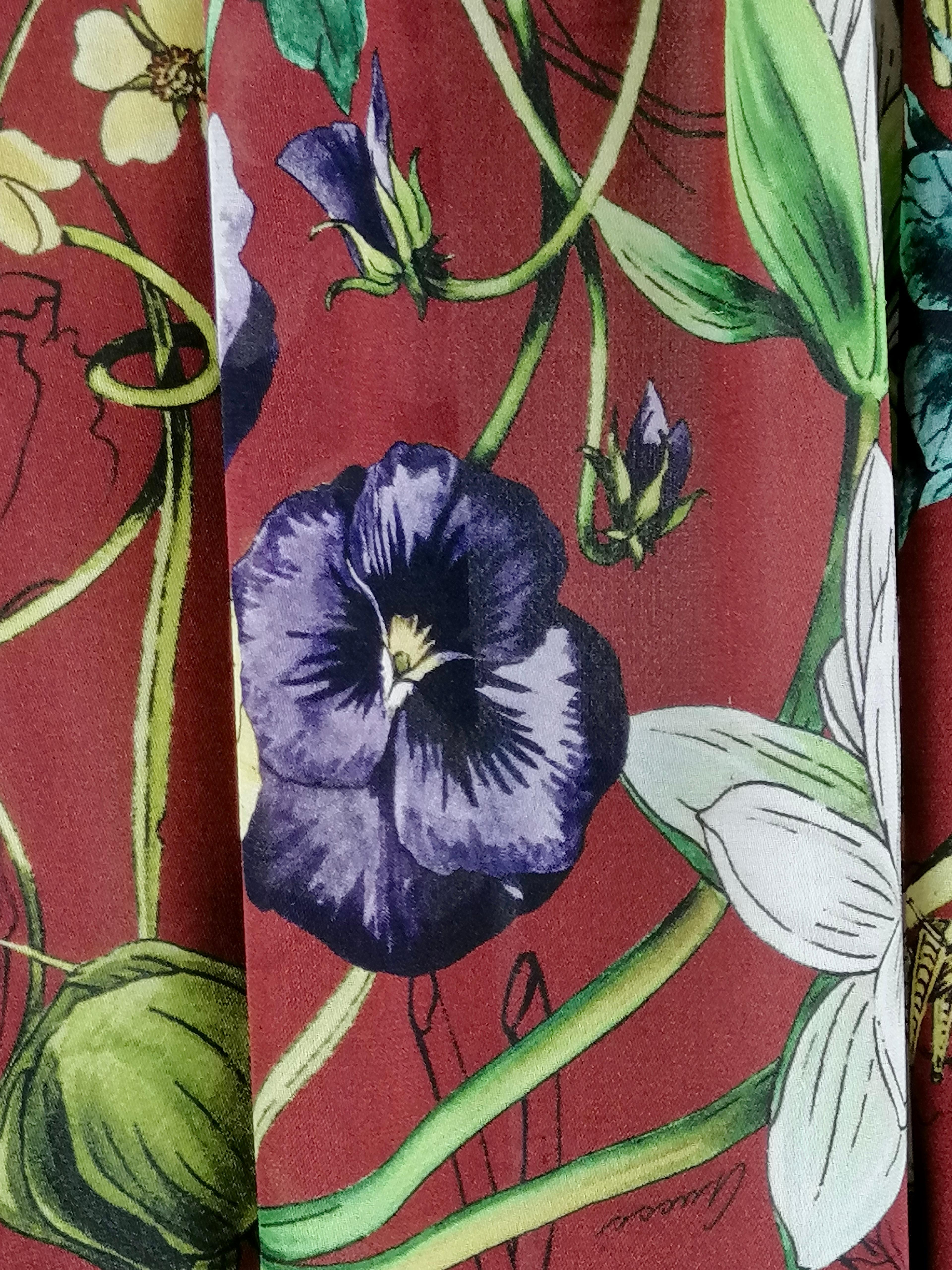 Vestido largo de seda GUCCI Flora Resort 2013 en venta 9