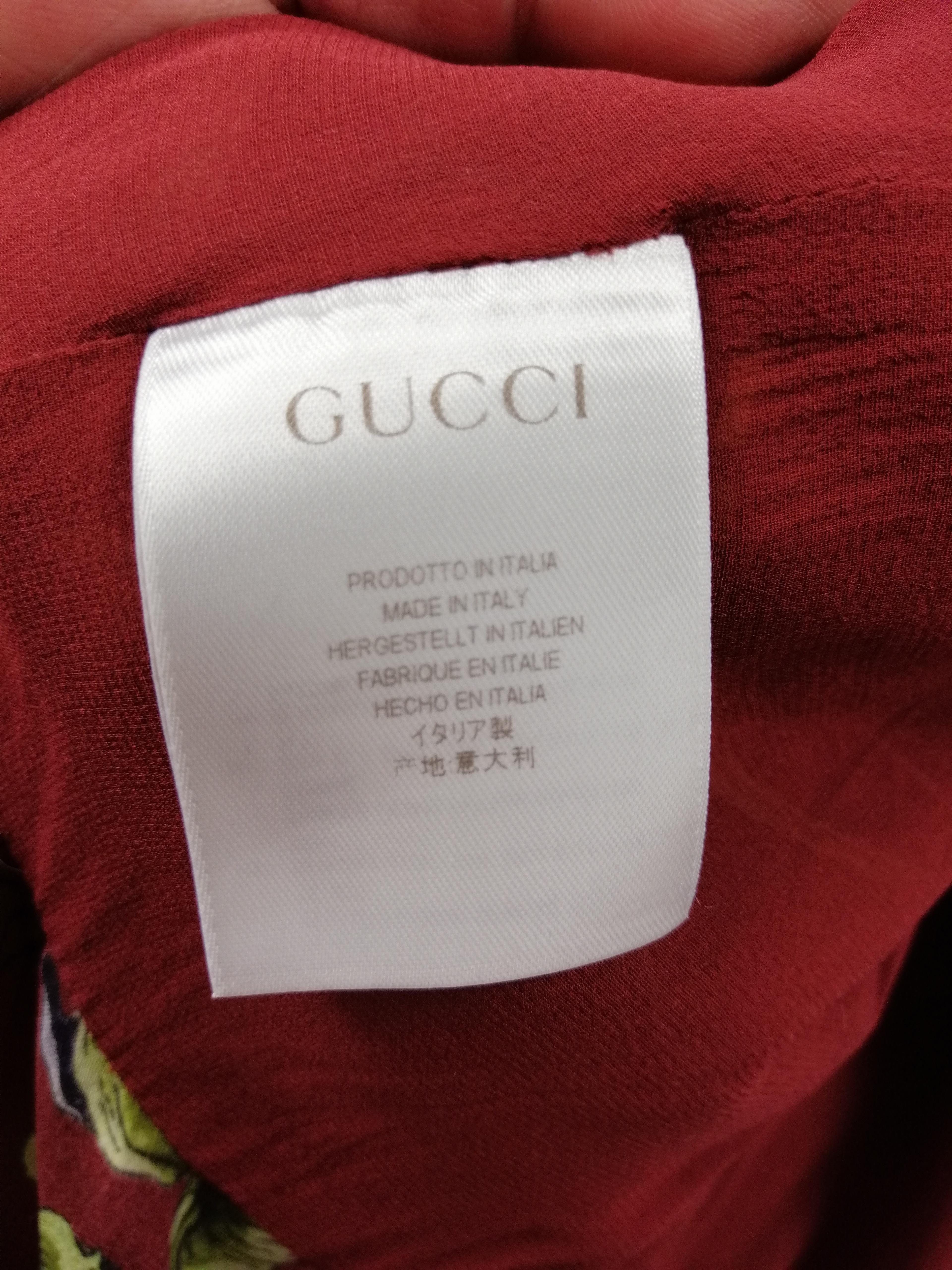 Vestido largo de seda GUCCI Flora Resort 2013 en venta 13