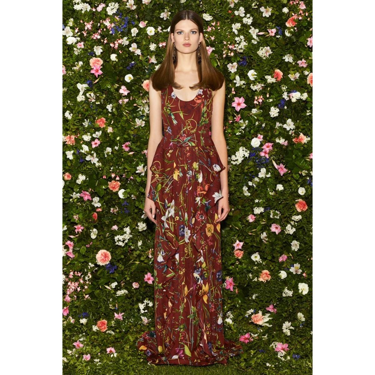 Vestido largo de seda GUCCI Flora Resort 2013 en venta 15