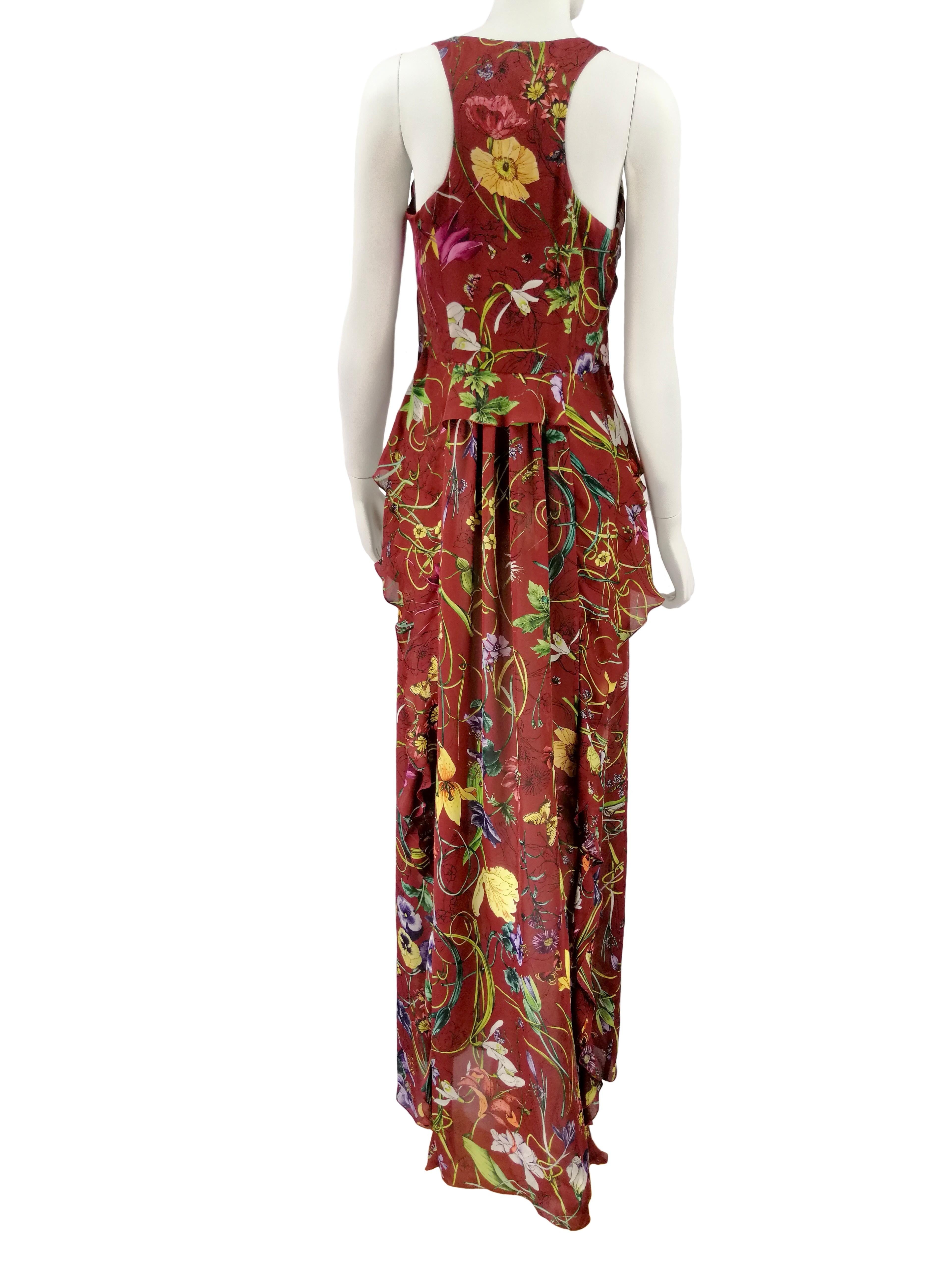 De las mujeres Vestido largo de seda GUCCI Flora Resort 2013 en venta