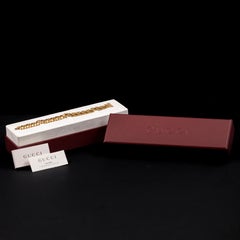 Gucci Flora Vintage Diamond Bracelet 18K Yellow Gold Original Box 20th Century