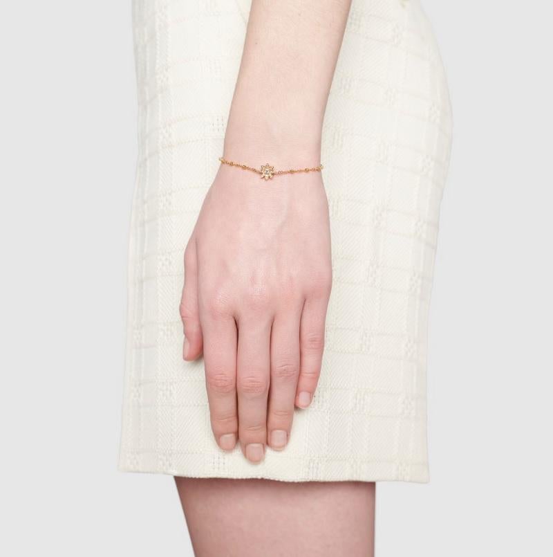 Gucci Flora Gelbgold-Armband mit Diamanten YBA581817002 (Rundschliff) im Angebot