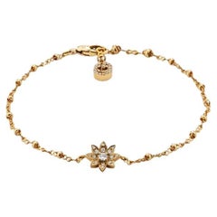 Gucci Flora Yellow Gold Bracelet with Diamonds YBA581817002