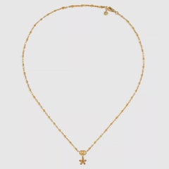 Gucci Flora Yellow Gold Necklace with Diamonds YBB581842002