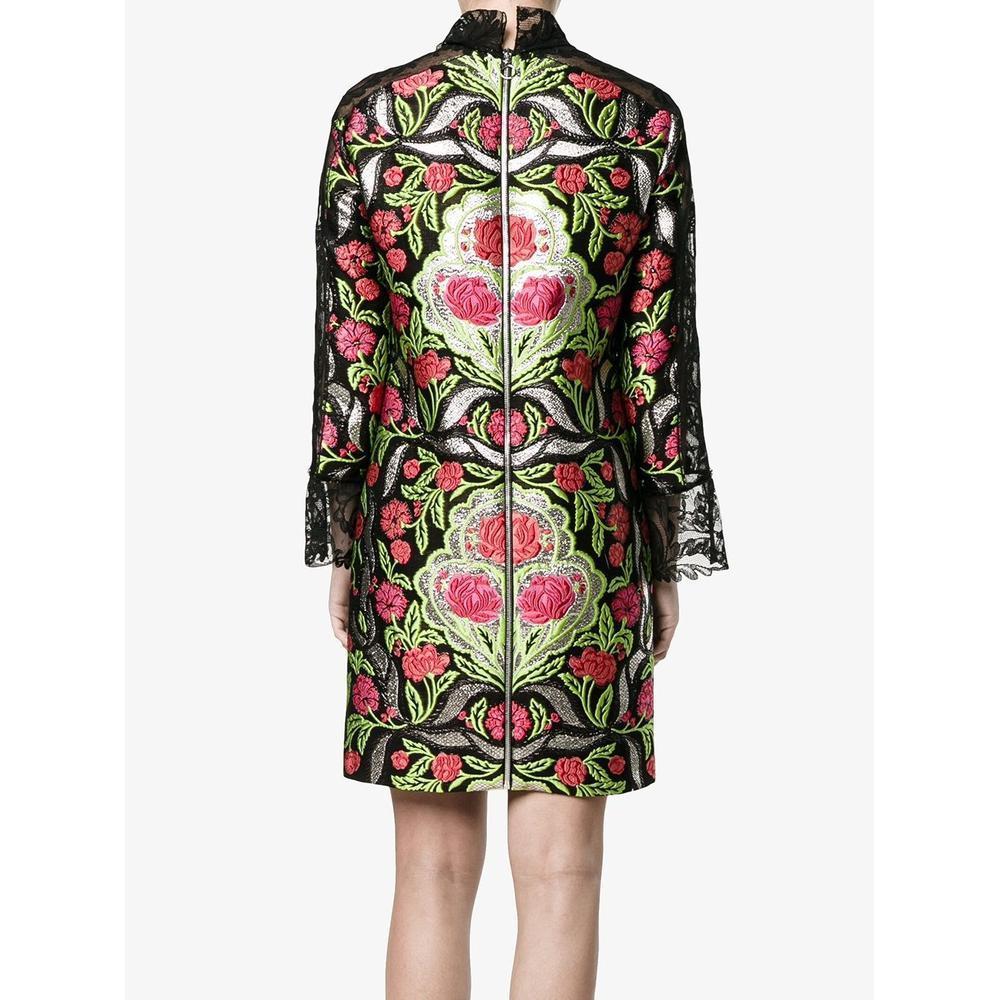 GUCCI Floral Brocade and Lace Dress IT40 US 2-4 In New Condition In Brossard, QC