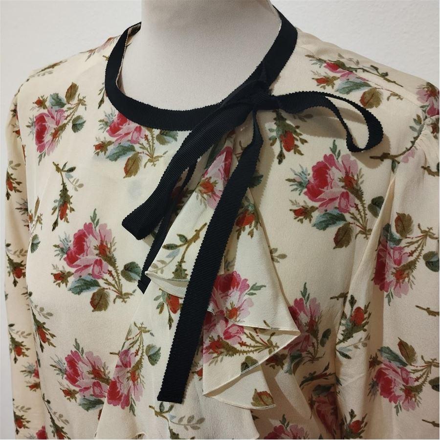 Gucci Floral dress size 44 In Excellent Condition For Sale In Gazzaniga (BG), IT