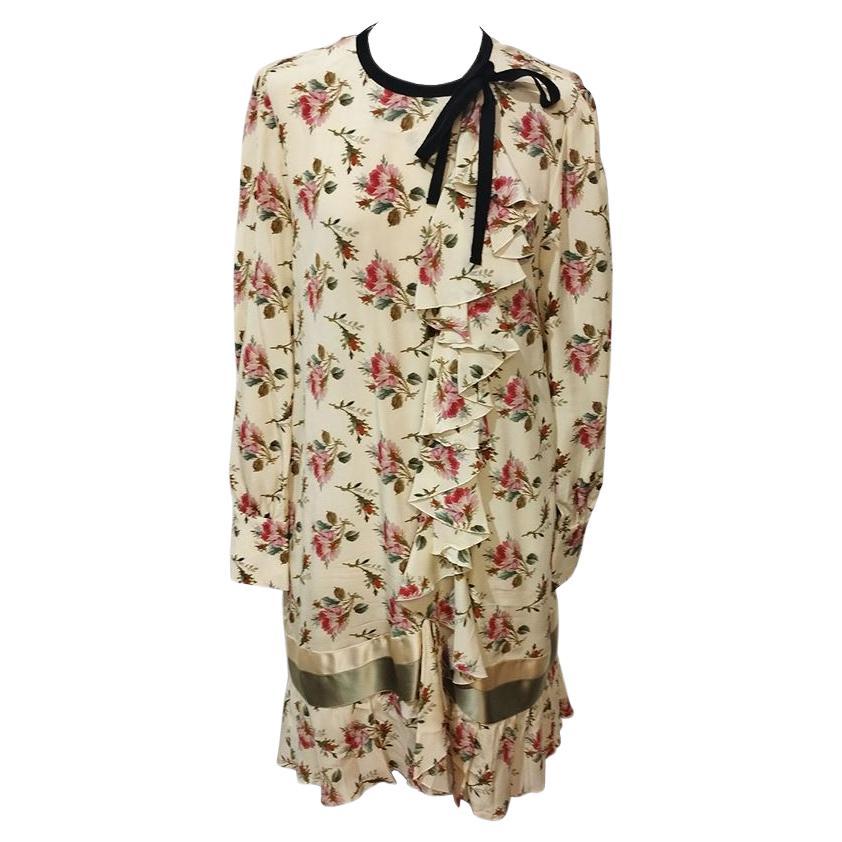 Gucci Floral Kleid Größe 44 im Angebot