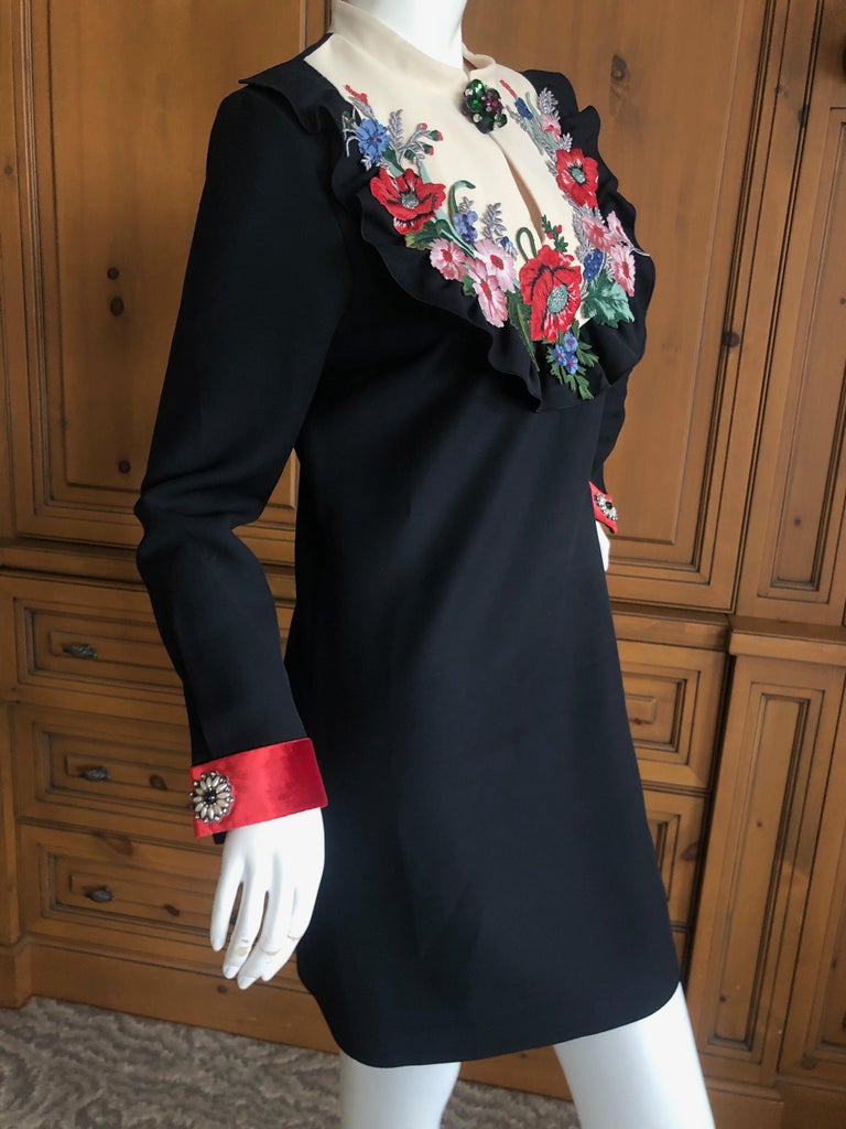 green emerald velvet dress Gucci Silk Print Tunic Dress