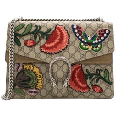 Gucci Floral Embroidered Medium Supreme Dionysus Bag