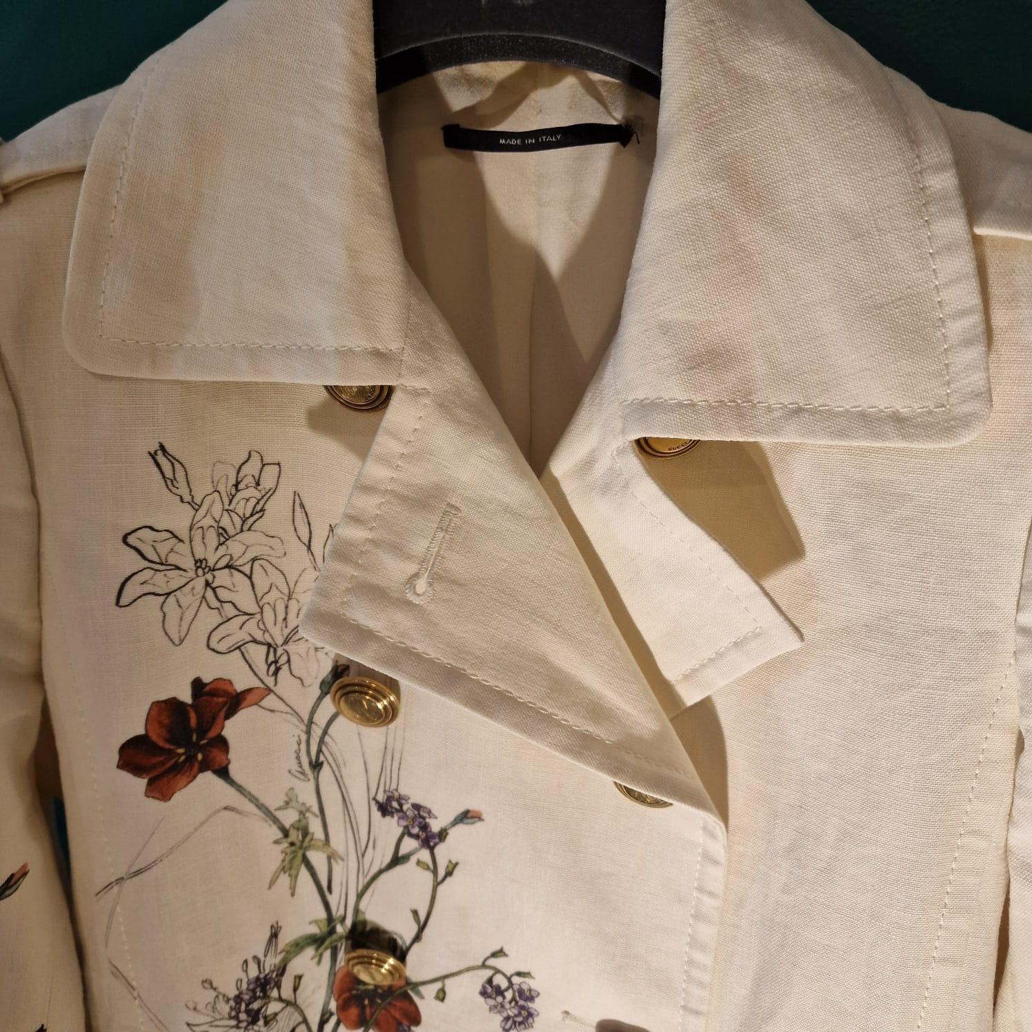 Gucci Floral Flora Infinity Linen Trench Frock by Frida Gucci Floral Flora Infinity Linen Trench Frock by Frida