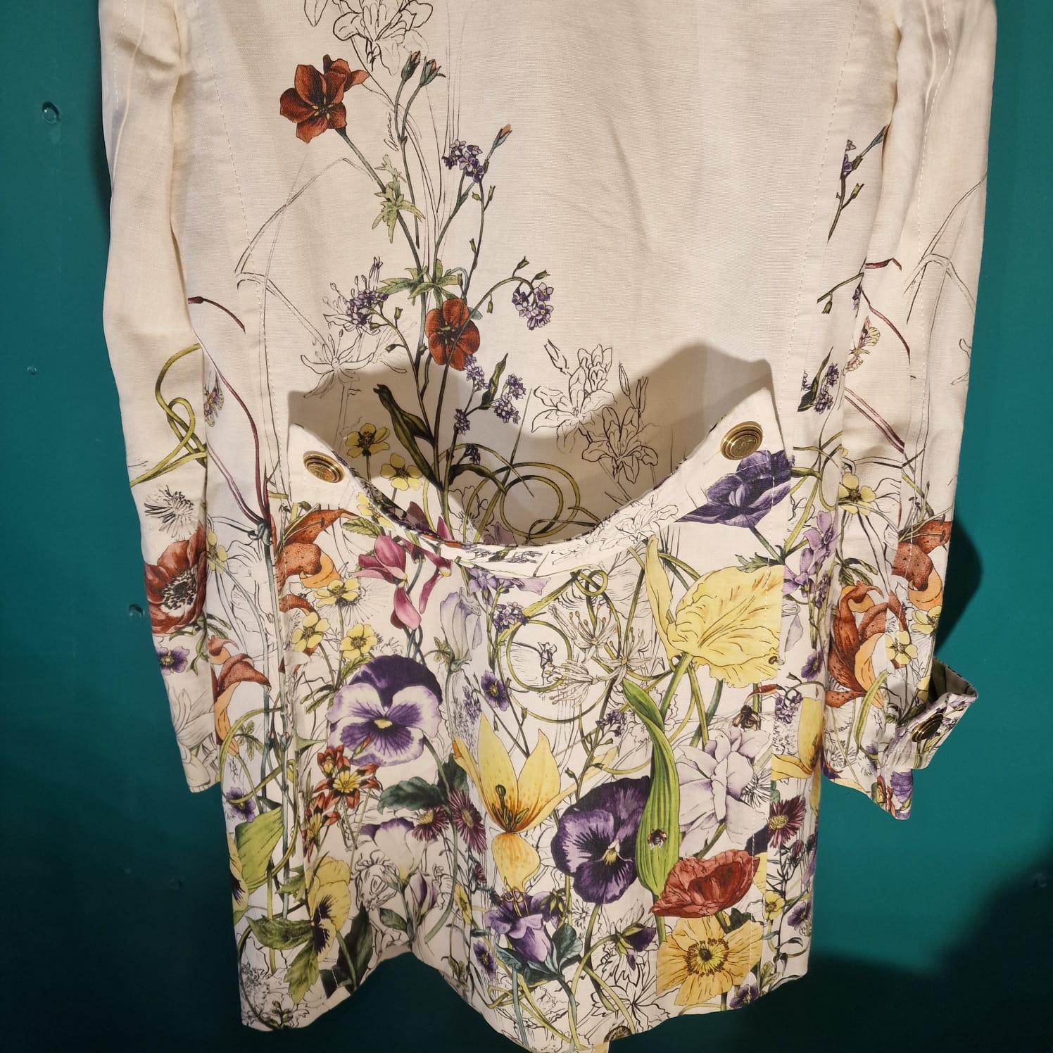 Gucci Floral Flora Infinity Linen Trench  Frock  by Frida Giannini 15