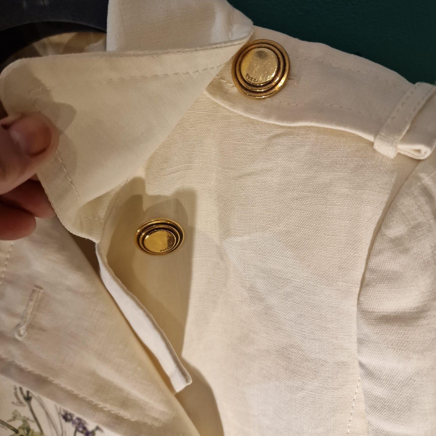 Gucci Floral Flora Infinity Linen Trench  Frock  by Frida Giannini In Good Condition In VALLADOLID, ES