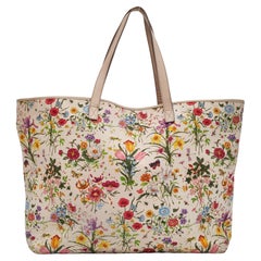 Gucci Floral Flora Print Canvas Joy Tote Bag Large