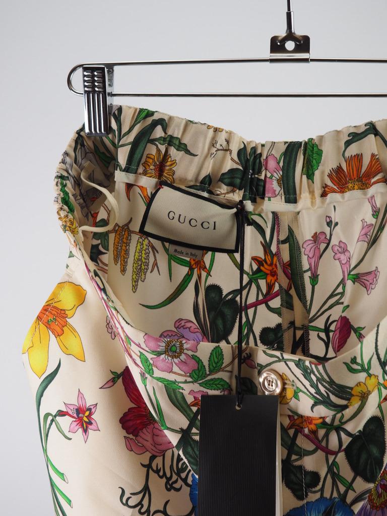 Gucci Floral Foulard on Twill Pants - Size 44 (517265) at 1stDibs