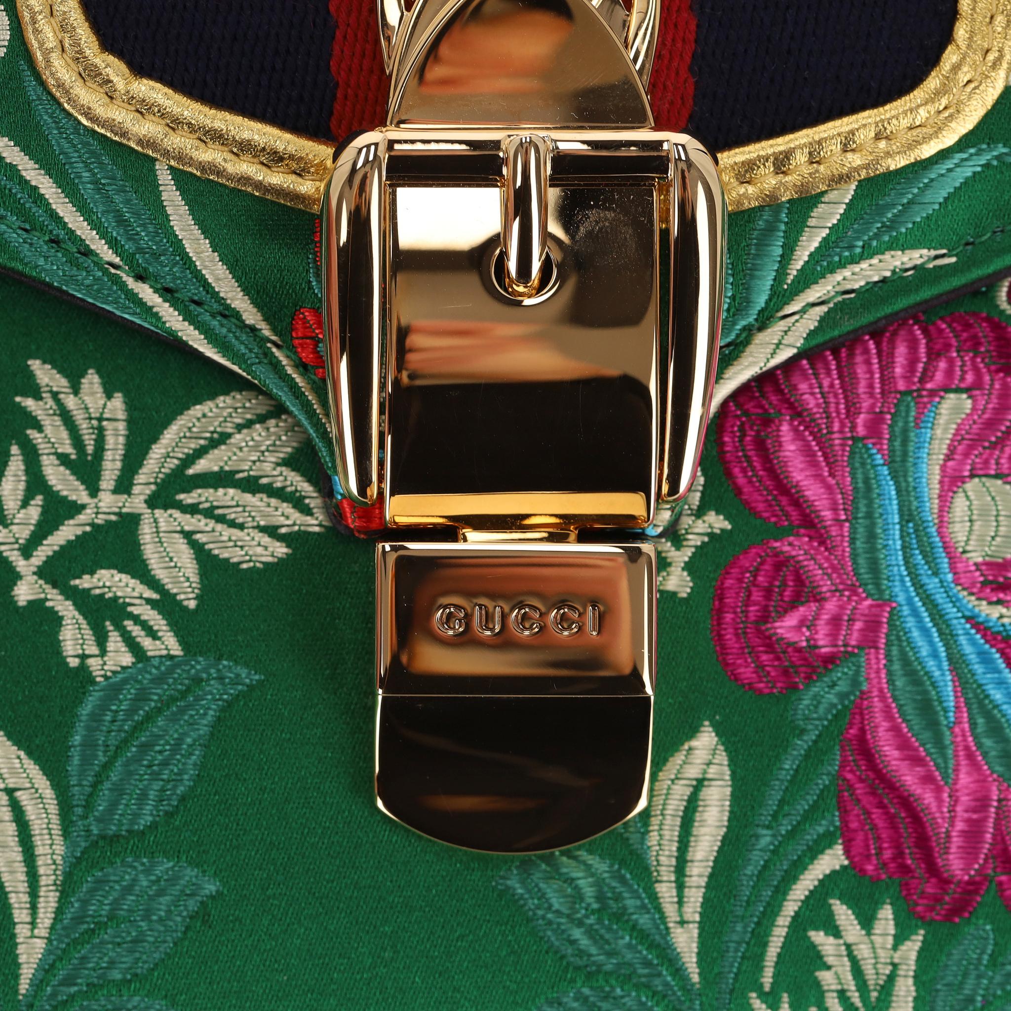 Gucci Floral Jacquard Sylvie Small Top Handle Bag 4
