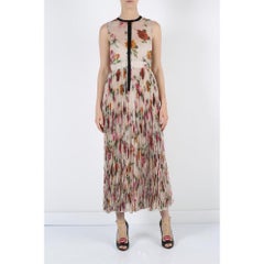 GUCCI Floral Patterned Pleated Gown IT44 US 8-10