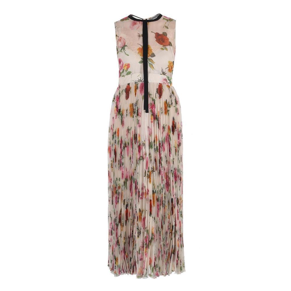 GUCCI Floral Patterned Pleated Gown IT44 US 8-10 For Sale