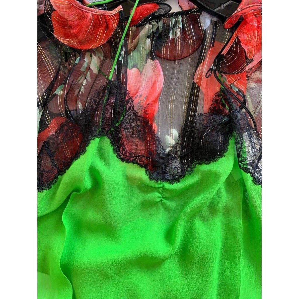 Gucci Floral-print Crinkled Silk-blend Chiffon Gown IT42 US6 In New Condition In Brossard, QC