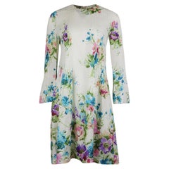 Gucci Floral Print Linen Dress It 40 Uk 8