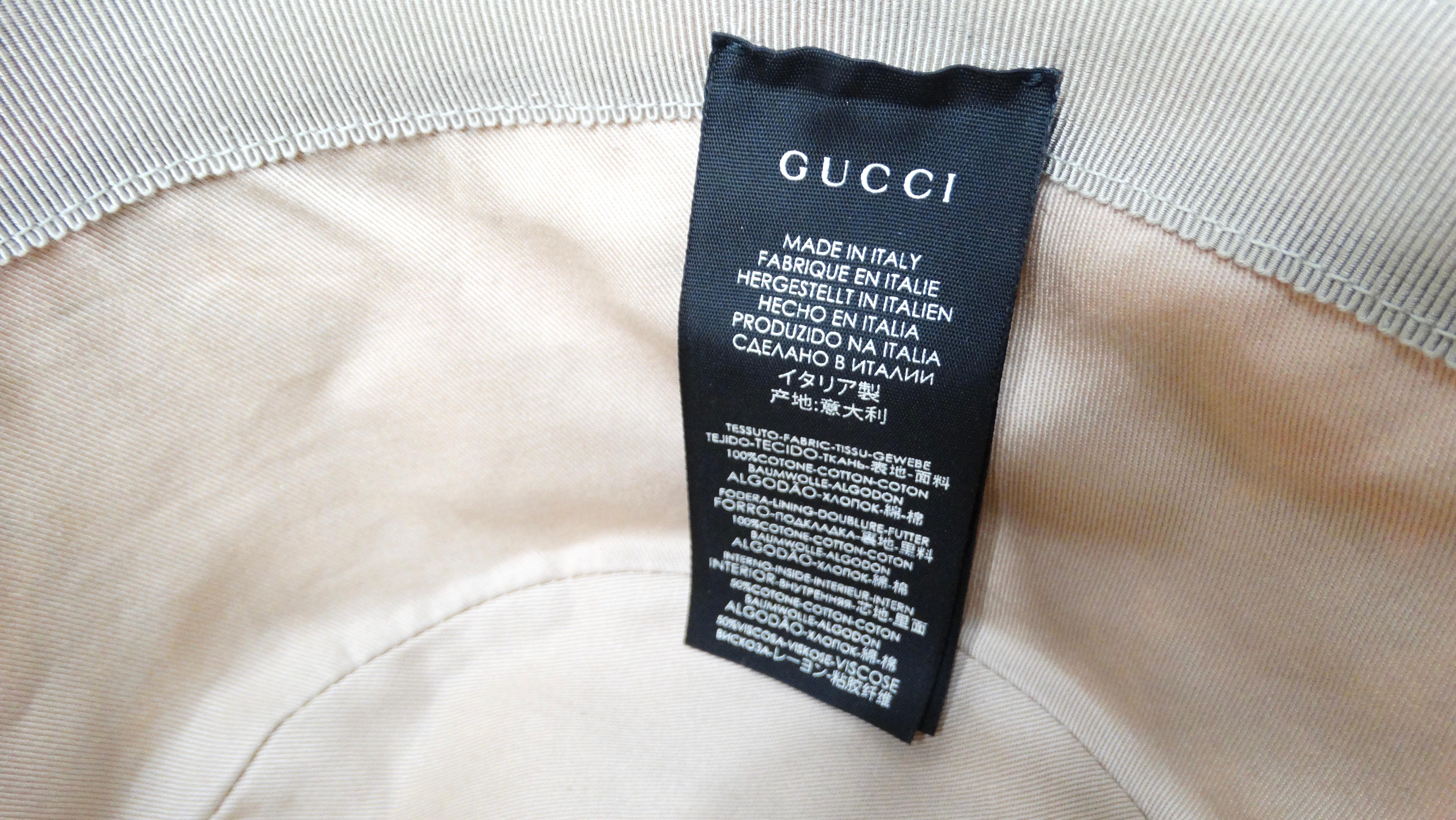 Gucci Floral Print Shiny Coated Cotton Bucket Hat For Sale 4