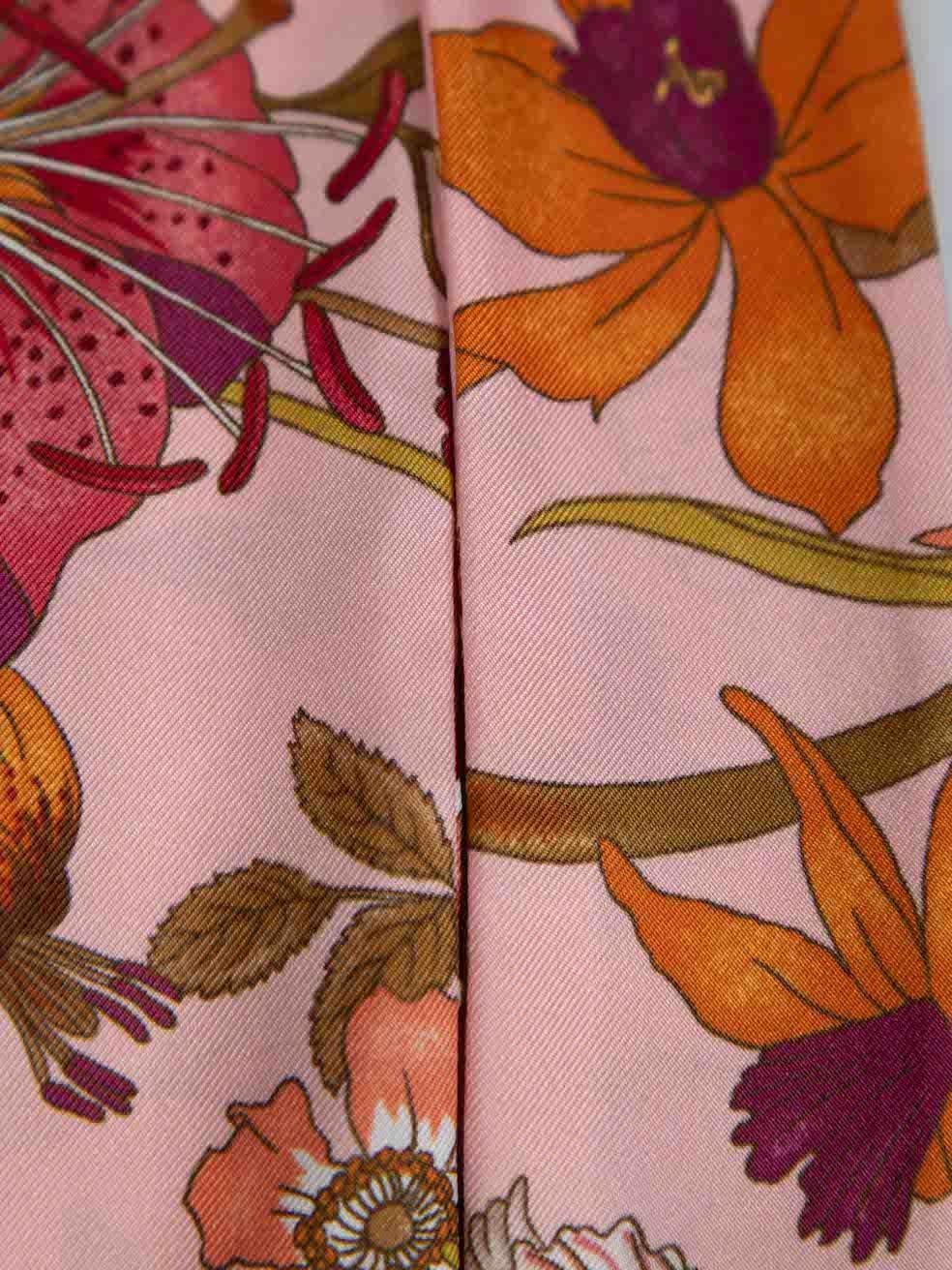 Women's Gucci Floral Print Silk Twilly Scarf