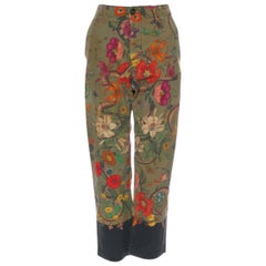 Floral Print Straight Pants - Size 30 (489260) For Sale at