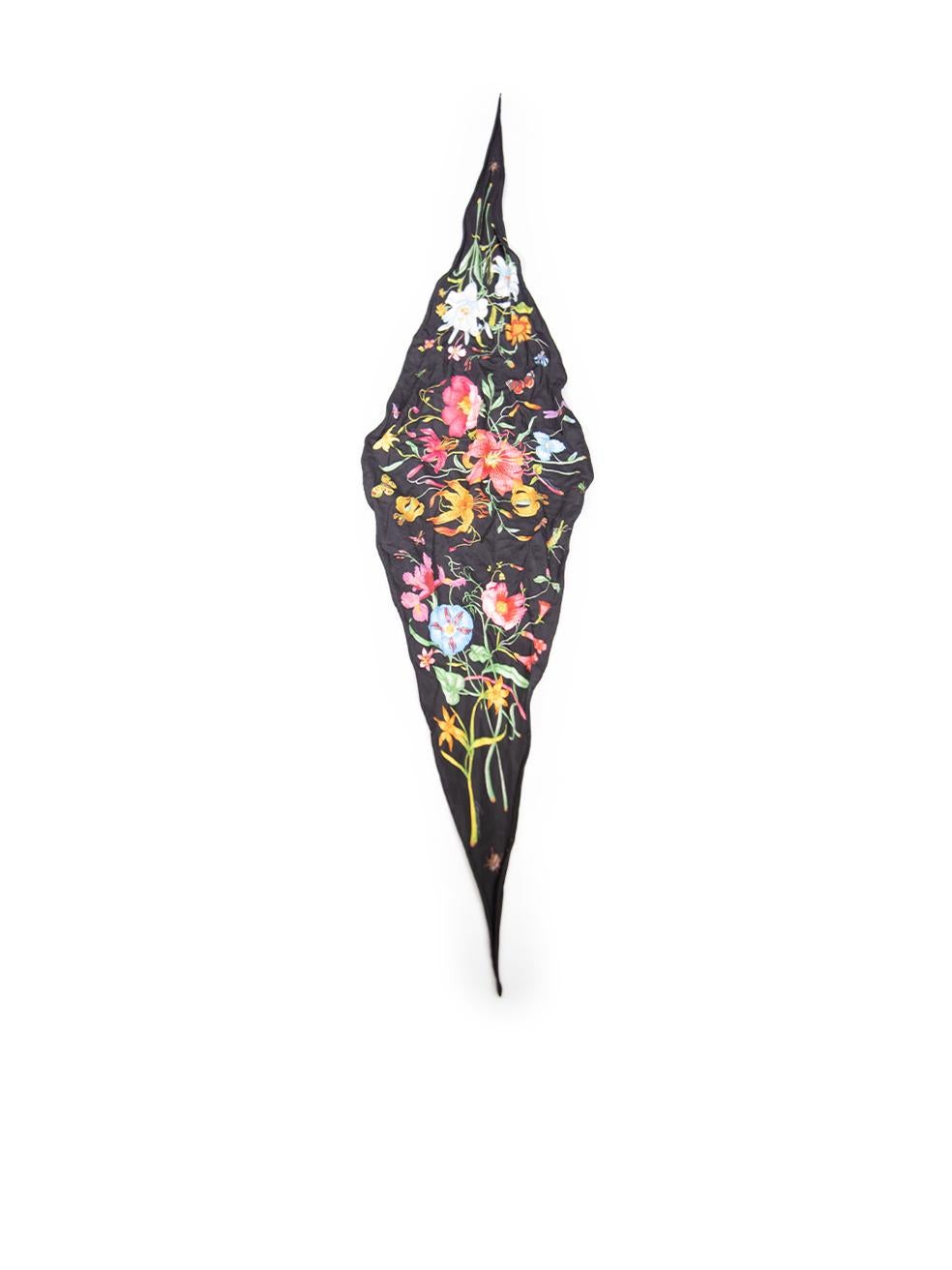 Gucci - Écharpe triangulaire à imprimé floral Bon état - En vente à London, GB