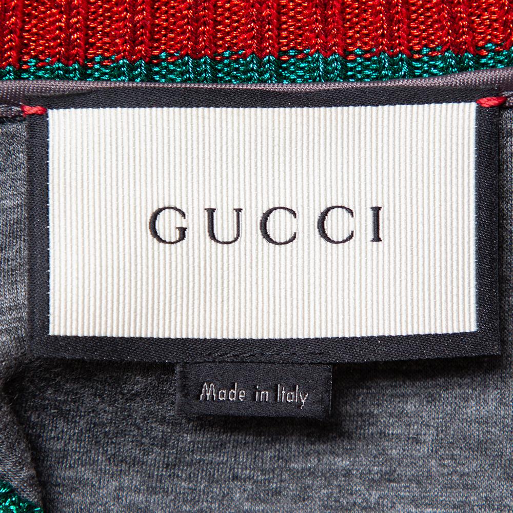 Gucci - Felpa in neoprene con stampa floreale e bordi a contrasto - S 1