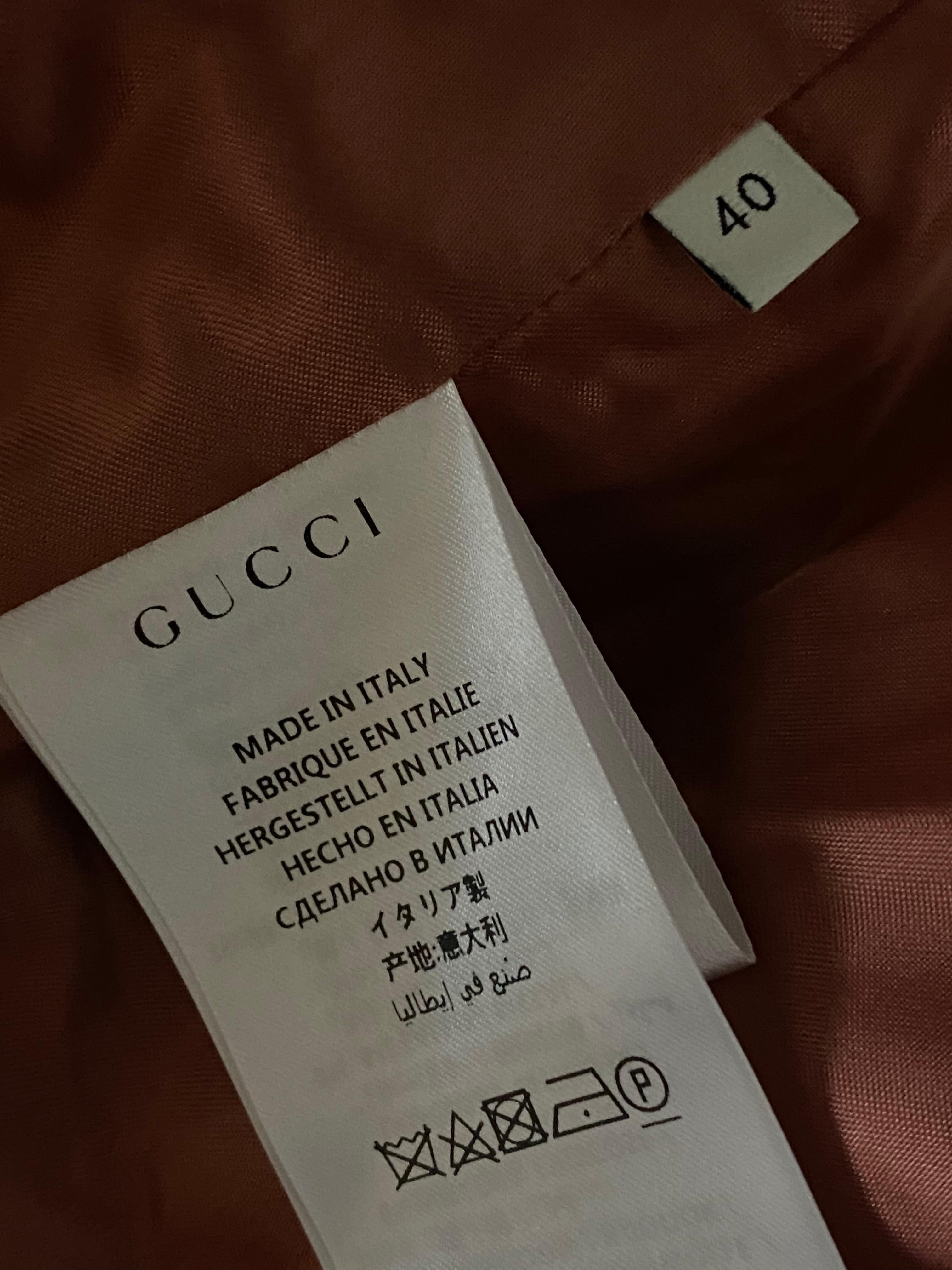 Gucci Floral Seide Bomber Jacke Größe 40 6