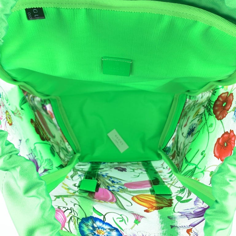 Gucci Green Fluo Unisex Clear PVC Floral Belt Bag Fanny Pack Plastic  ref.980403 - Joli Closet