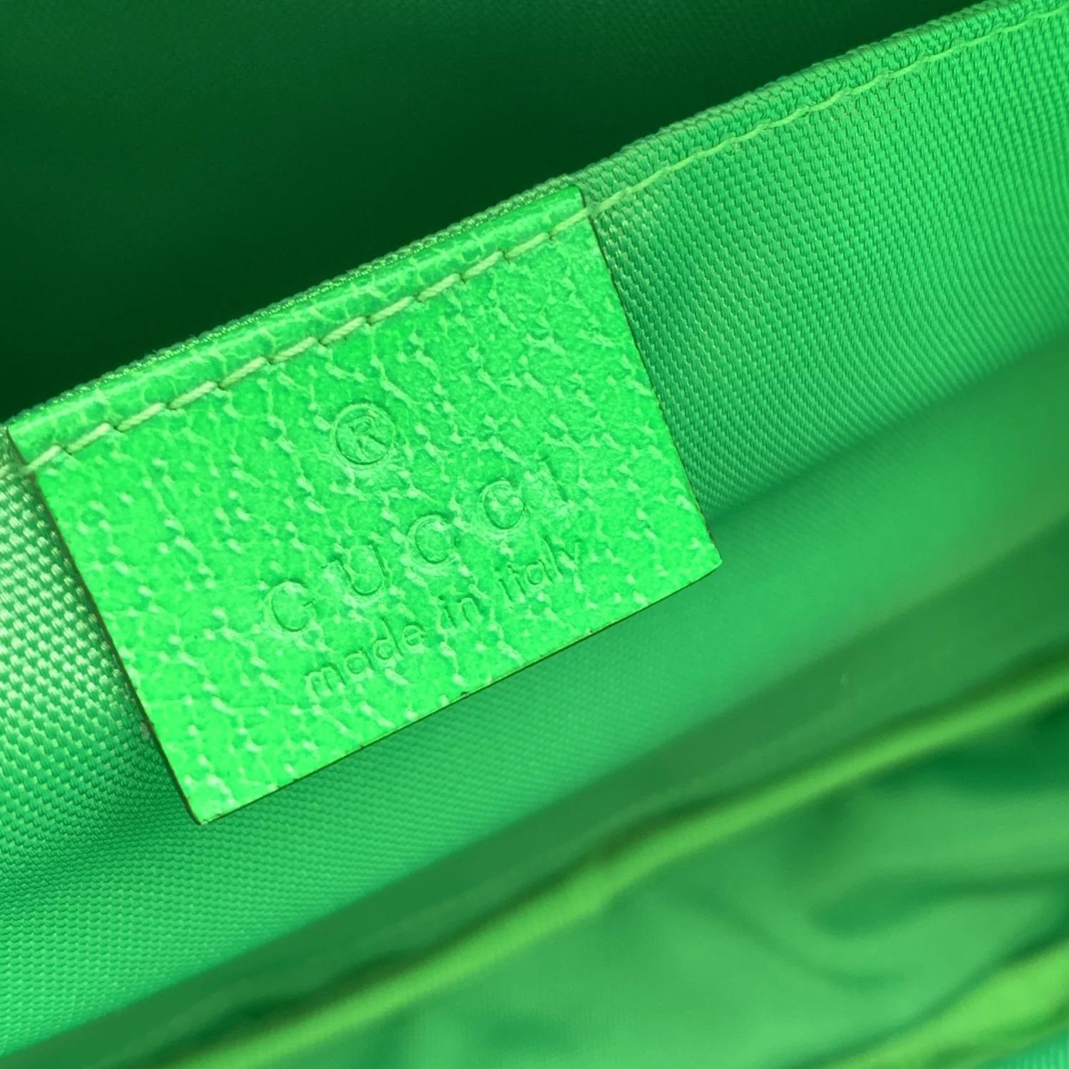 Gucci Fluo Unisex Green Clear PVC Floral Belt Bag Fanny Pack In Excellent Condition In Rome, Rome