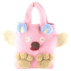 Used Gucci Flying Bear Pink Tote 6GK112K