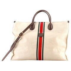 Gucci Foldable Web Tote Canvas Large
