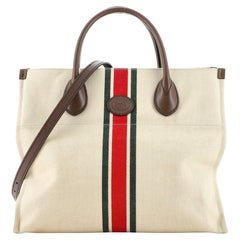 Gucci Foldable Web Tote Canvas Small