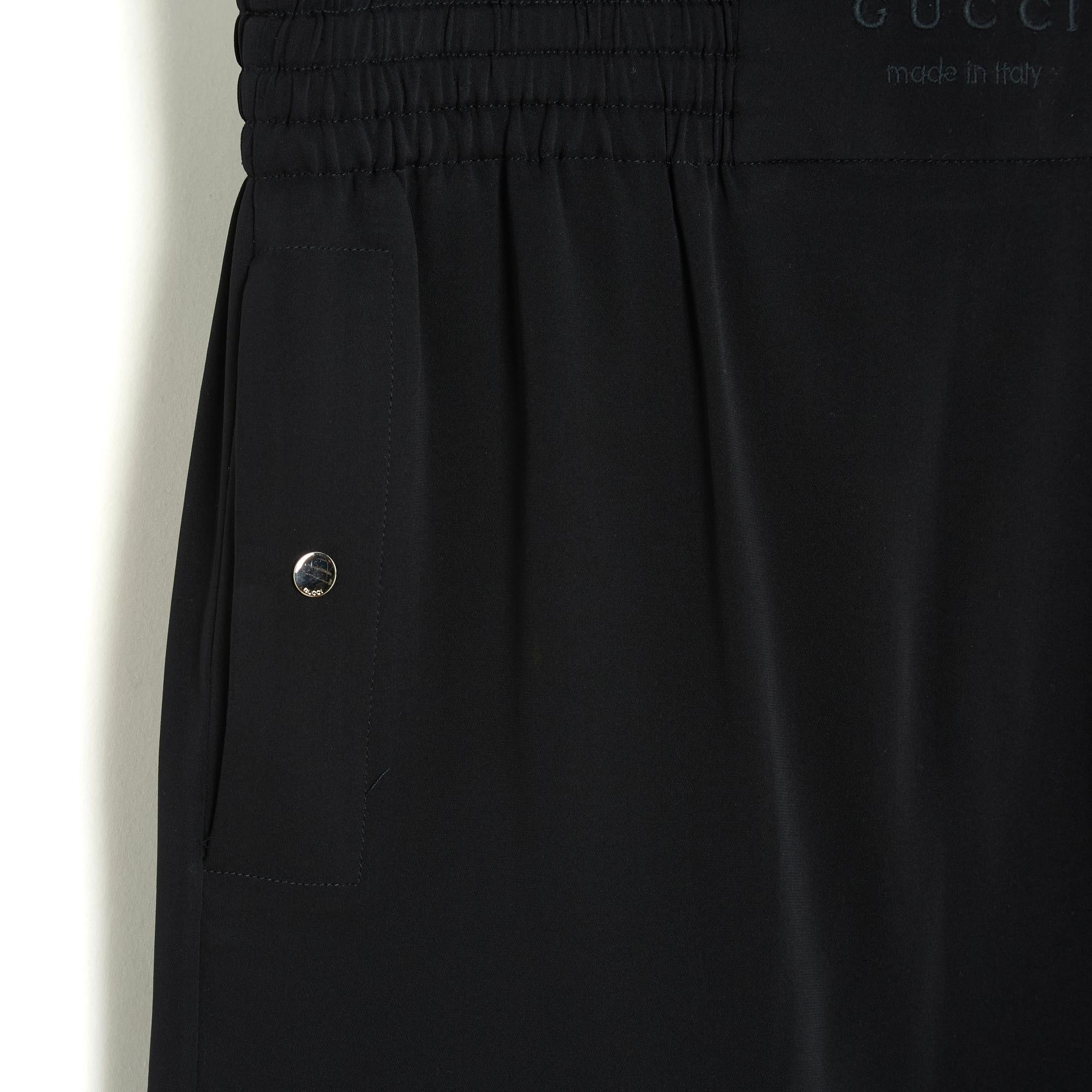Women's Gucci FR34 36 Black Silk Mini Boxer Skirt US4 to 6 For Sale