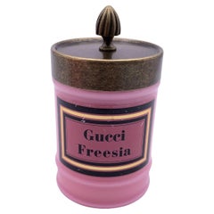 Gucci Freesia Scented Candle Pink Murano Glass Jar