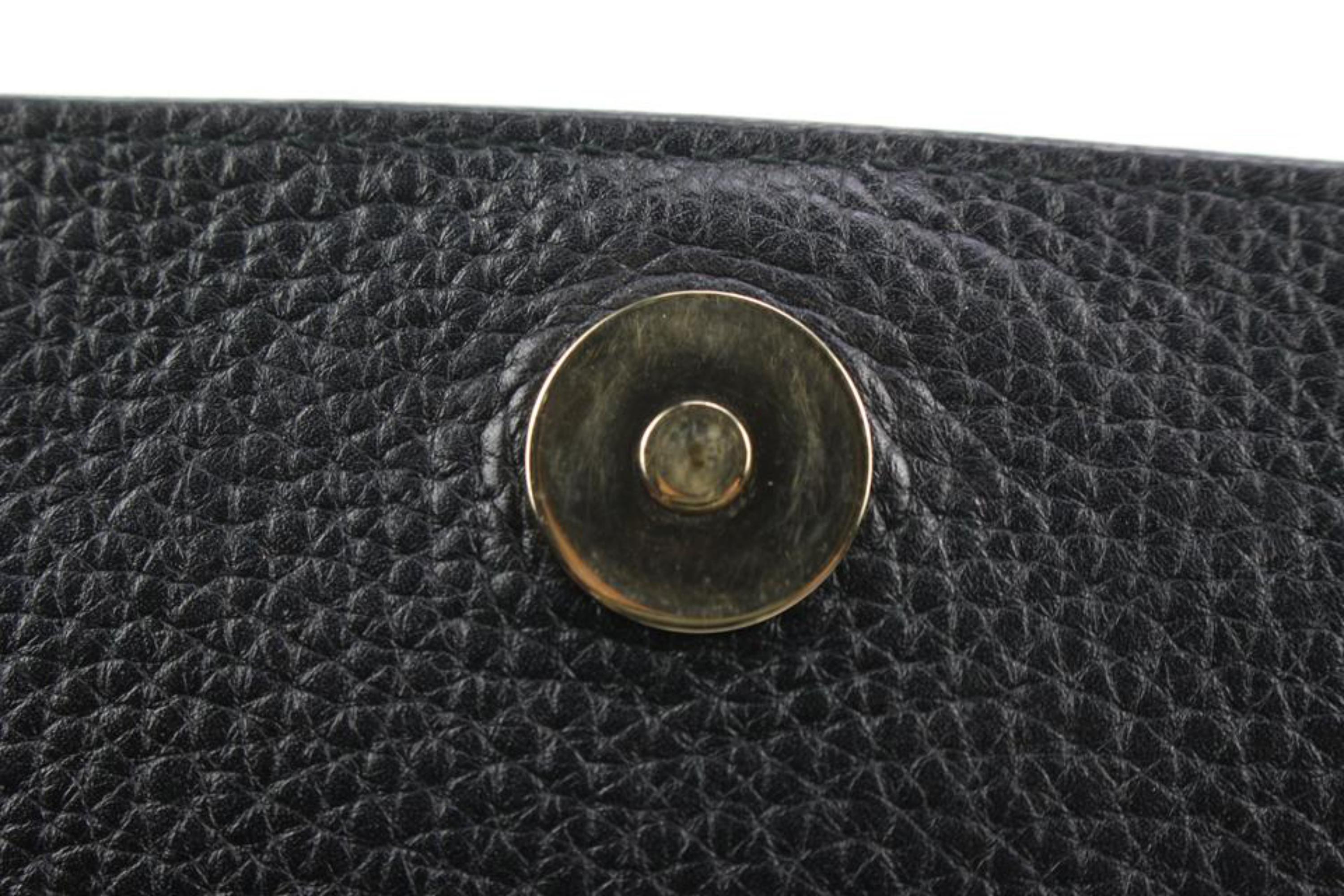 Gucci Fringe Tassel Black Pebbled Calfskin Medium Soho Flap Crossbody 126g58 For Sale 5