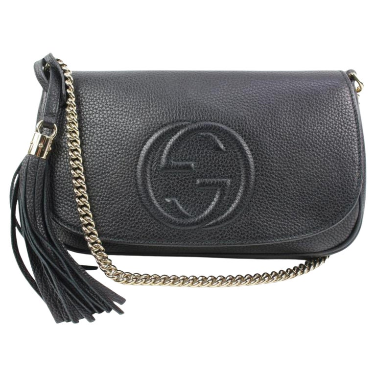 Shop GUCCI Tassel 2WAY Plain Leather Elegant Style Crossbody Logo