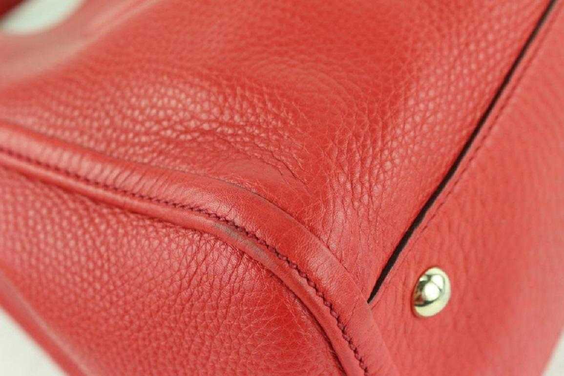 Gucci Fringe Tassel Red Leather Soho Hand Bag Tote 2way Convertible 712gk622 7