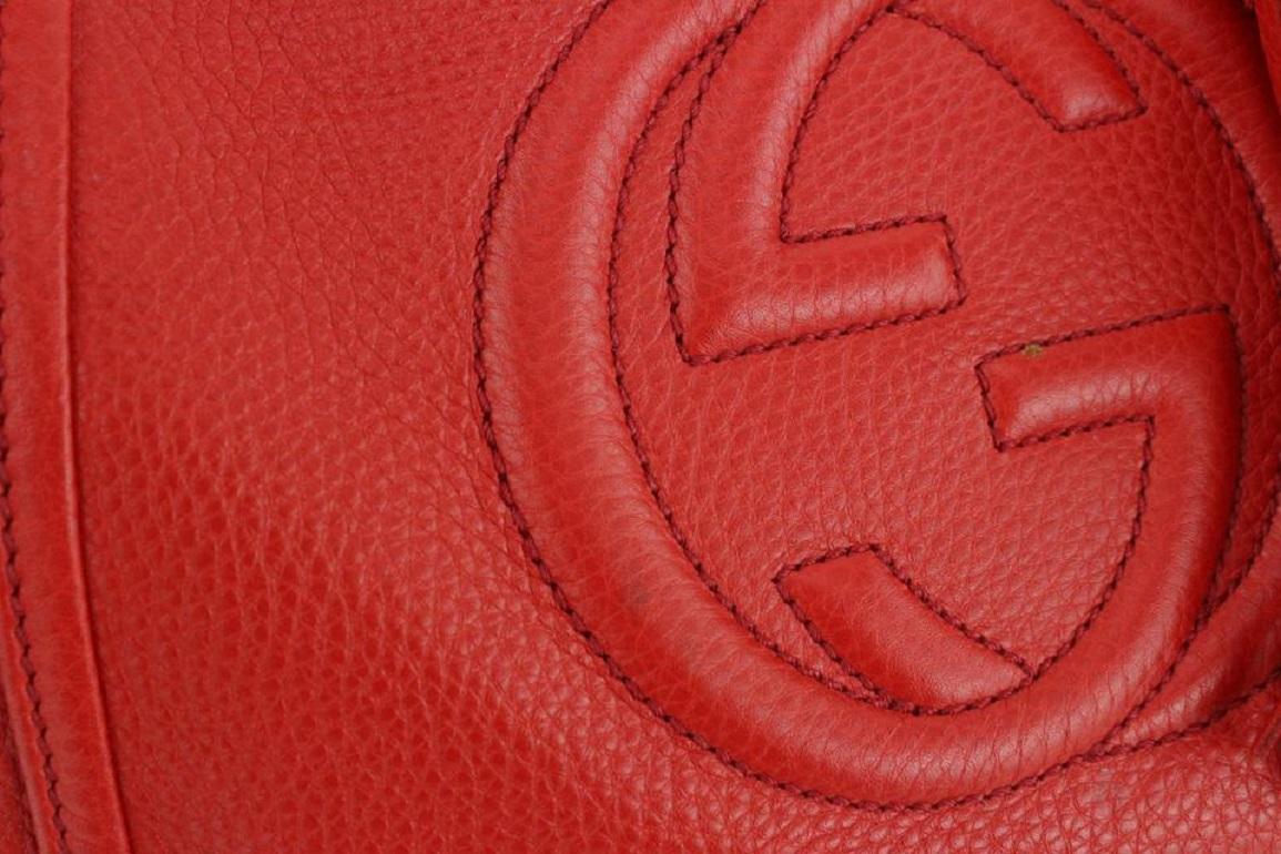 Gucci Fringe Tassel Red Leather Soho Hand Bag Tote 2way Convertible 712gk622 8