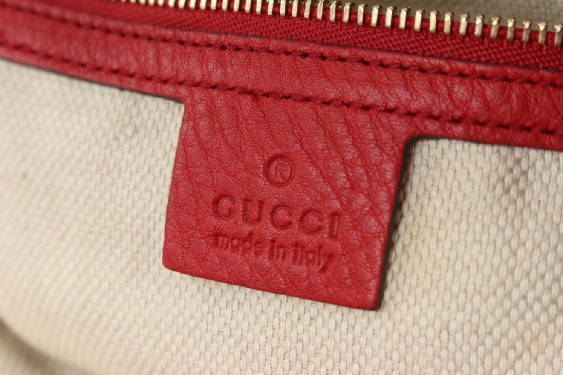 Gucci Fringe Tassel Red Leather Soho Hand Bag Tote 2way Convertible 712gk622 1