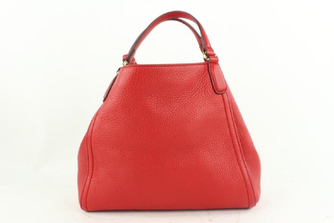 Gucci Fringe Tassel Red Leather Soho Hand Bag Tote 2way Convertible 712gk622 3