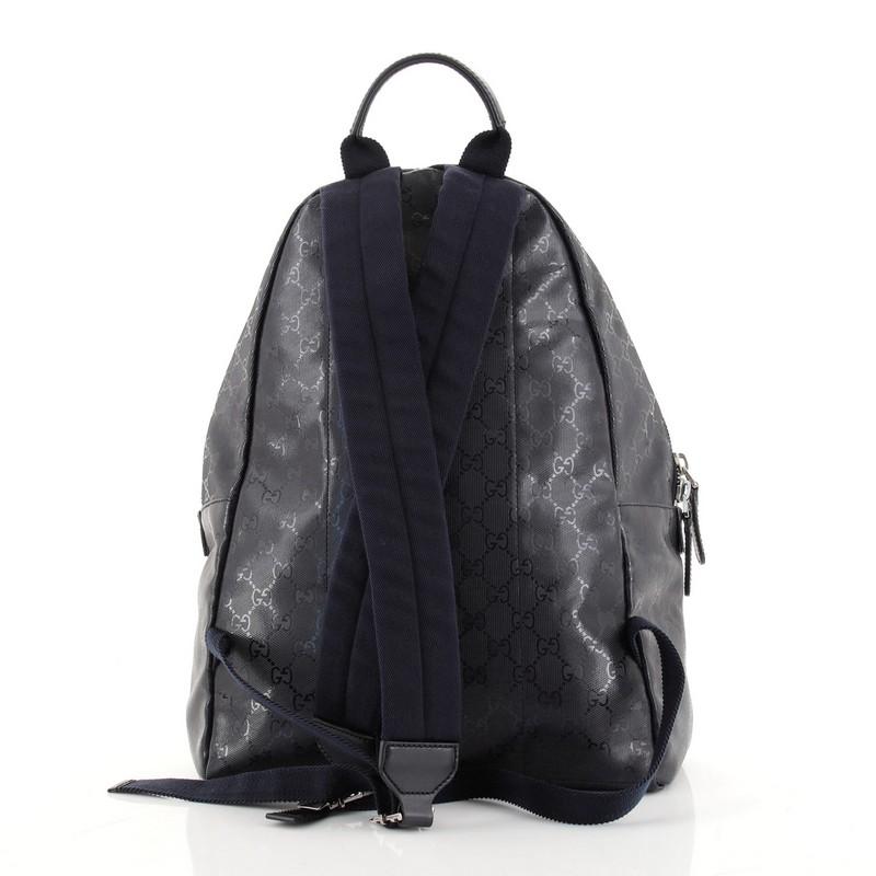 Black Gucci Front Pocket Backpack GG Imprime Medium