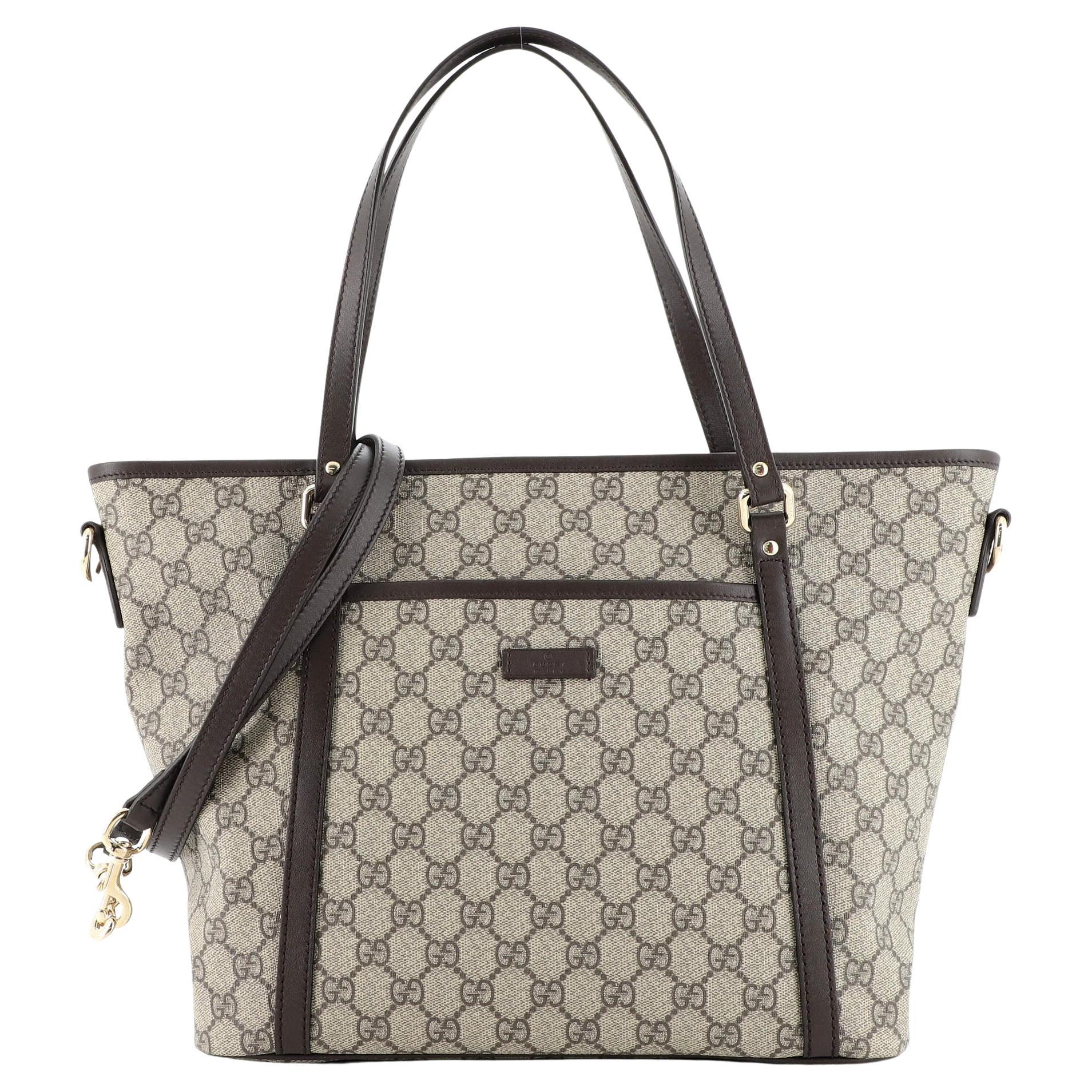Gucci Brown Crystal Coated Canvas D Ring Tote at 1stDibs | silver ...