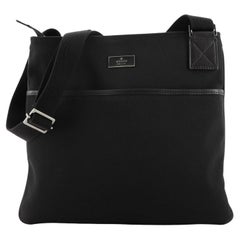 Gucci Front Pocket Flat Messenger Bag Canvas Medium